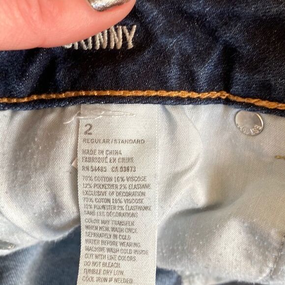 American Eagle Skinny Jeans Dark Wash Size 2 - Picture 4 of 4